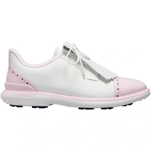 NWOT GFORE Gallivan2r Brogue Cap Toe Golf Shoes - Snow/Blush Size 7.5 - Picture 2 of 9